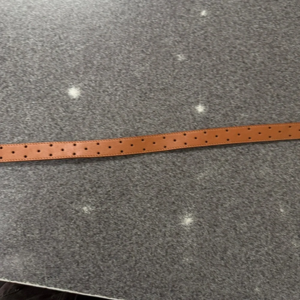 Talbots Belt Womens Medium Brown Excellent Leather Perforated Made in Italy